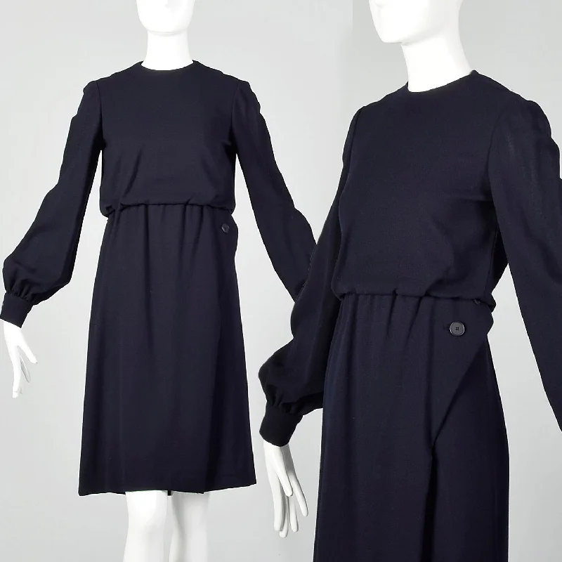 Small Geoffrey Beene 1960s Navy Blue Dress Cotton unclassified dresses