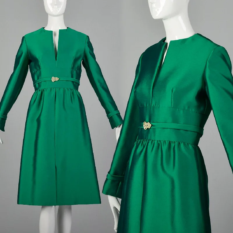 Small Late 1960s Emerald Green Dress Petite unclassified dresses