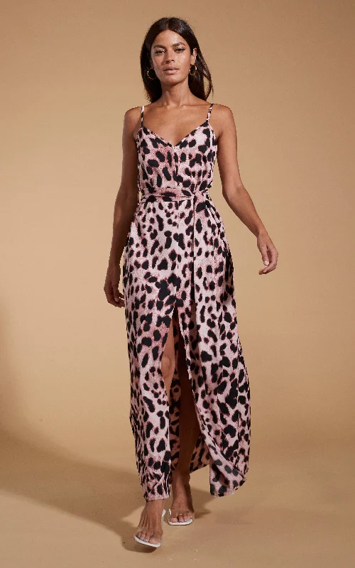 Sookie Slip Dress in Blush Leopard Summer unclassified dresses