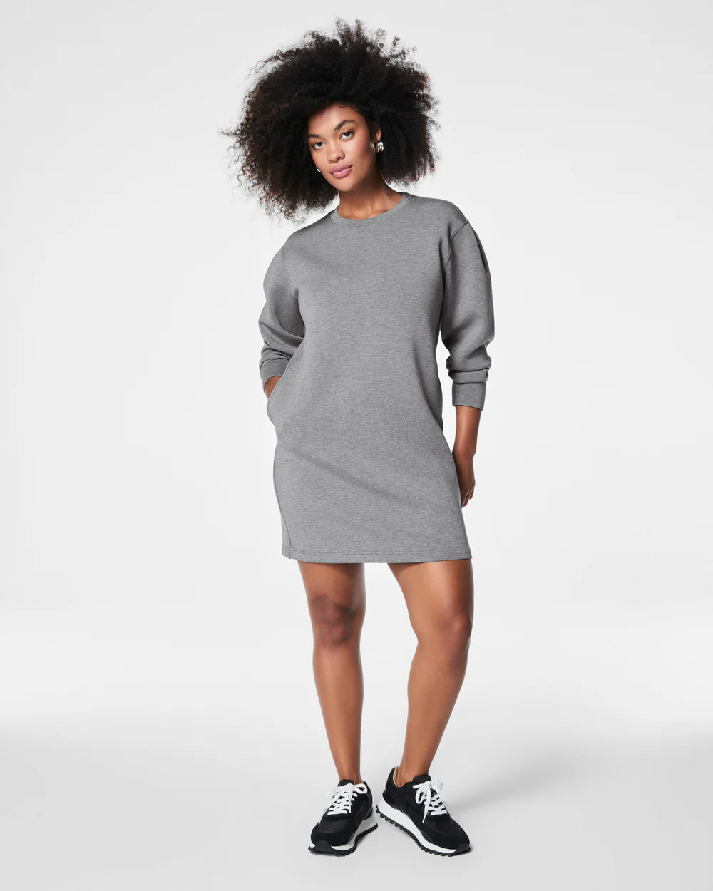 Airessentials Crew Neck Dress (Medium Grey) Elegant evening unclassified dresses