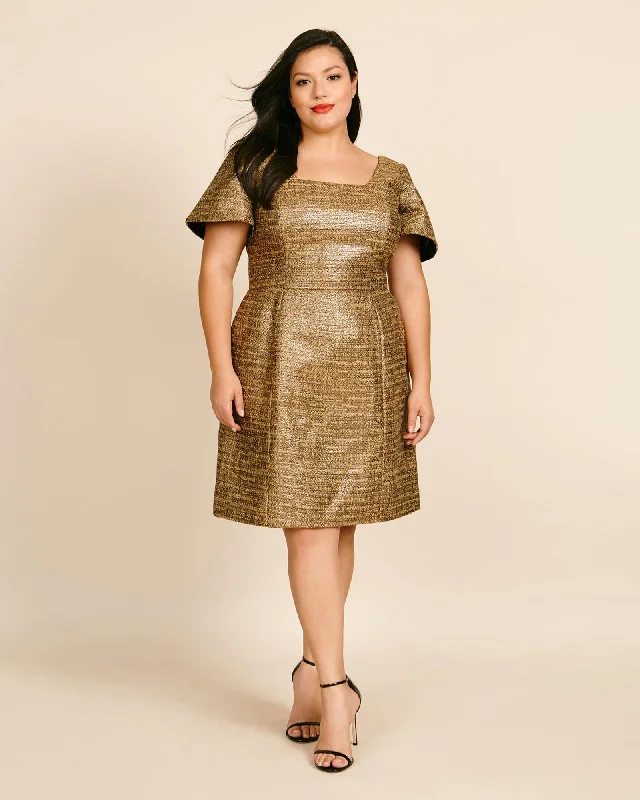 Squared Neck Dress | Gold Spring unclassified dresses