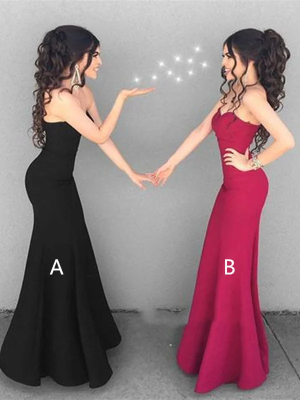 Sweetheart Neck Mermaid Prom Dress, Black Formal Dress, Mermaid Black Evening Dress Office unclassified dresses