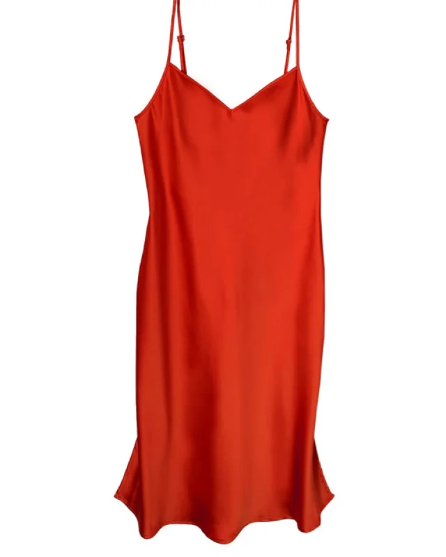 Vintage Disco Bias Slip Dress | Red Open-back unclassified dresses