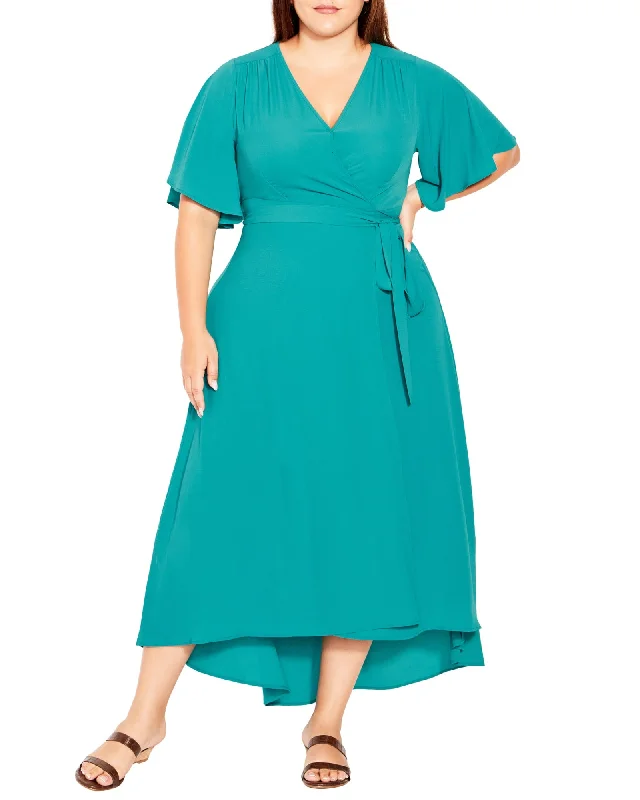 Vivian Wrap Dress | Teal Short unclassified dresses