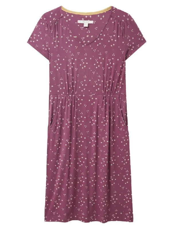 Tallie Eco Vero Jersey Dress - Plum Multi Monochrome unclassified dresses