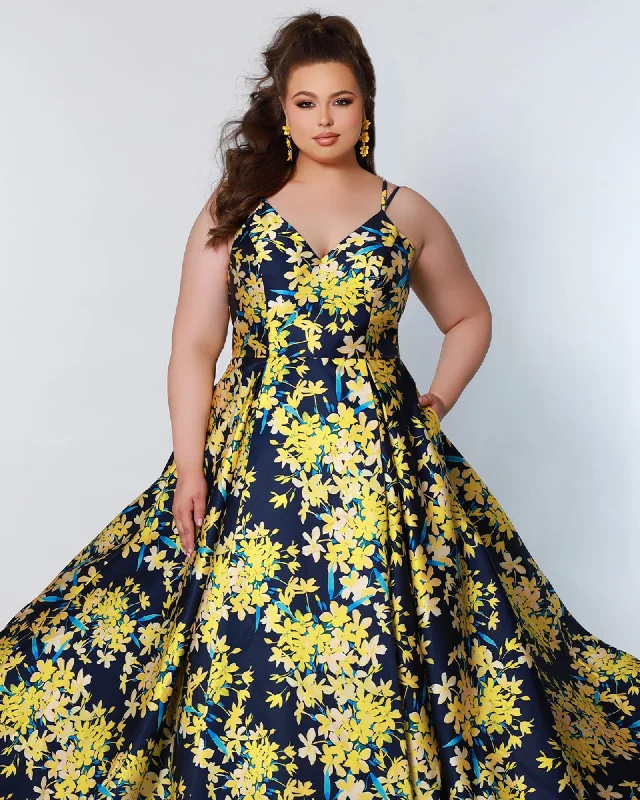 Wild Flower Formal Dress | Yellow Blossom Polka dot unclassified dresses