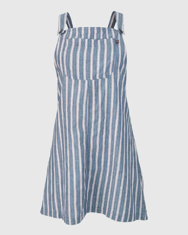 W's Striped Overall Dress Elegant unclassified dresses