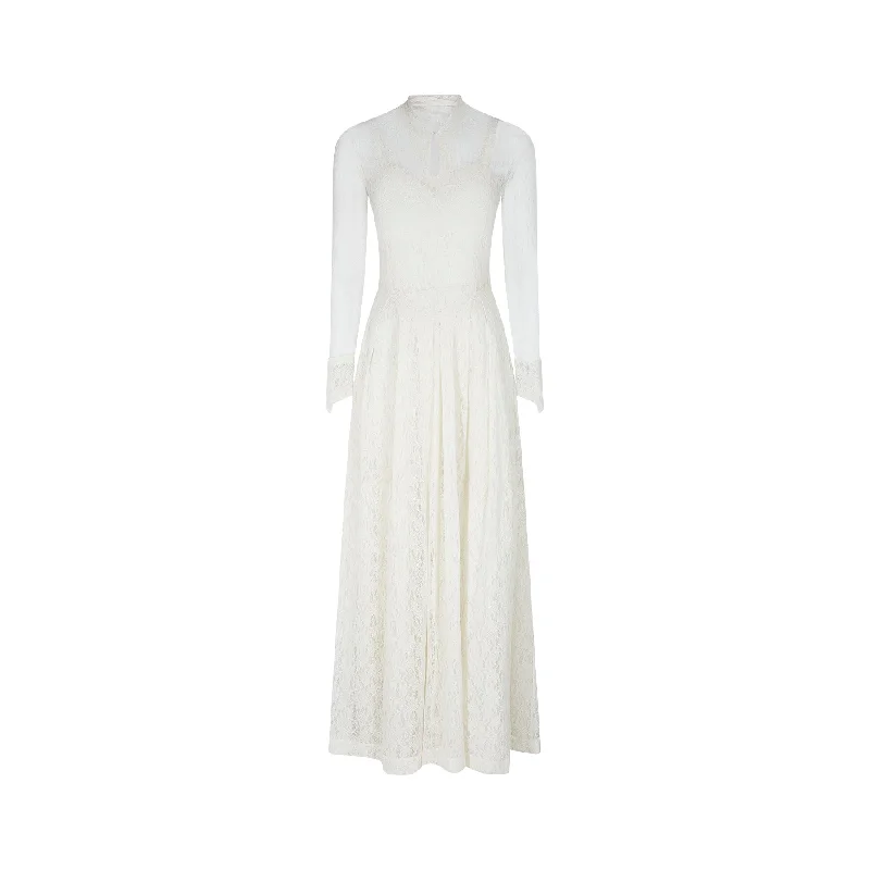 1950s Lace Wedding Dress Bohemian Lace Dress