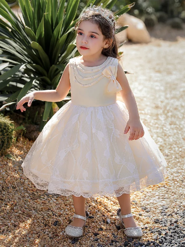 Ball Gown Scoop Sleeveless Flower Girl Dresses with Lace Lace Dress Accent