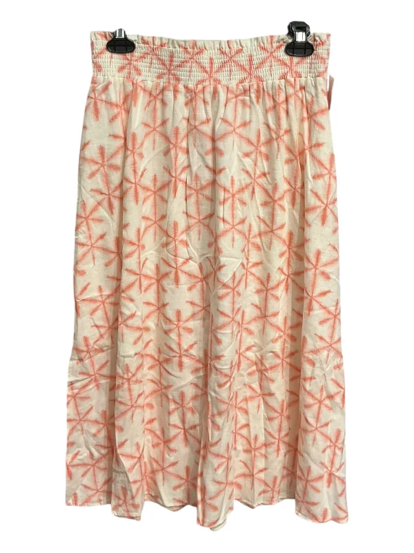 Skirt Maxi By Loft In Pink & White, Size: S Casual Long Skirt