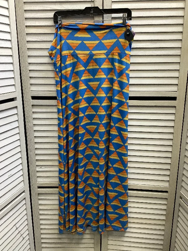 Skirt Maxi By Lularoe In Blue, Size: Xl Slim-fit Maxi Skirt