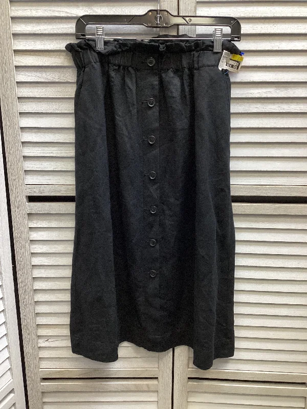 Skirt Maxi By Madewell In Black, Size: S Front Slit Skirt