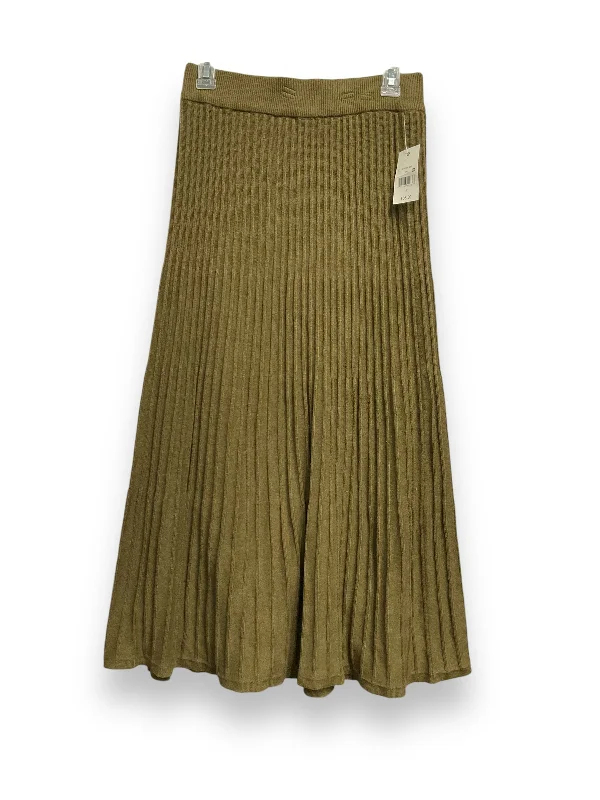 Skirt Maxi By Ophelia Roe In Green, Size: S Pleated A-line Skirt