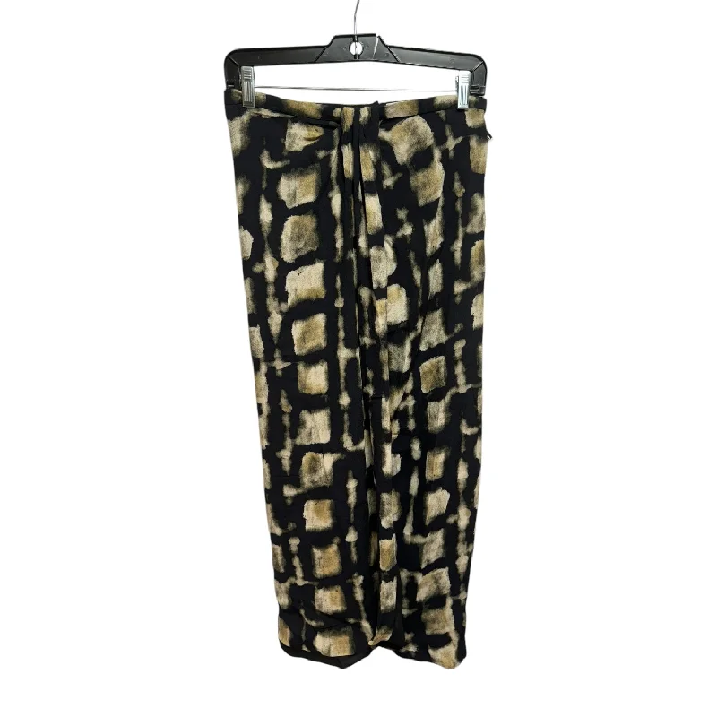 Skirt Maxi By Zara In Black & Brown, Size: M Flowy Maxi Skirt