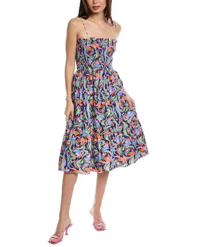 Amanda Uprichard Emberly Midi Dress Floral A-line Skirt