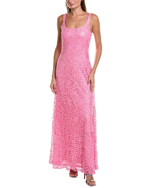 ML Monique Lhuillier Hannah Sequins Gown Sequin Detail Dress