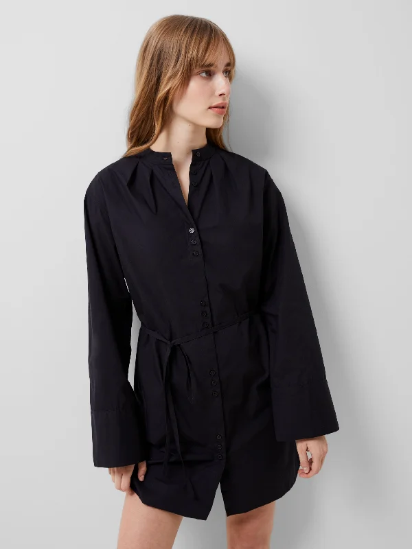 Alissa Cotton Wide Sleeve Shirt Dress Relaxed Fit Shirt