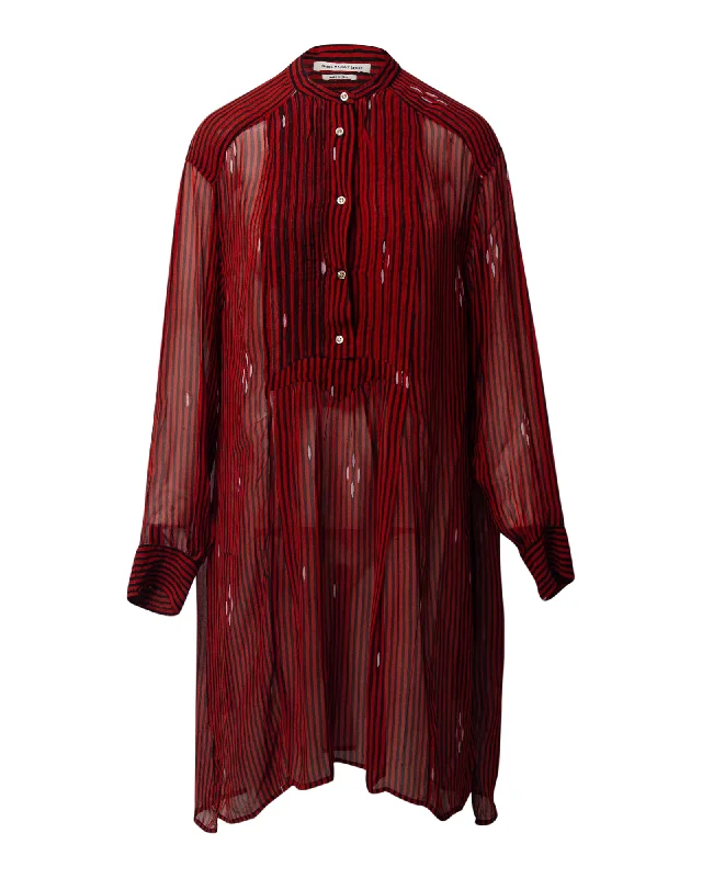 Isabel Marant Etoile Striped Shirt Dress in Multicolor Viscose Loose Shirt Dress