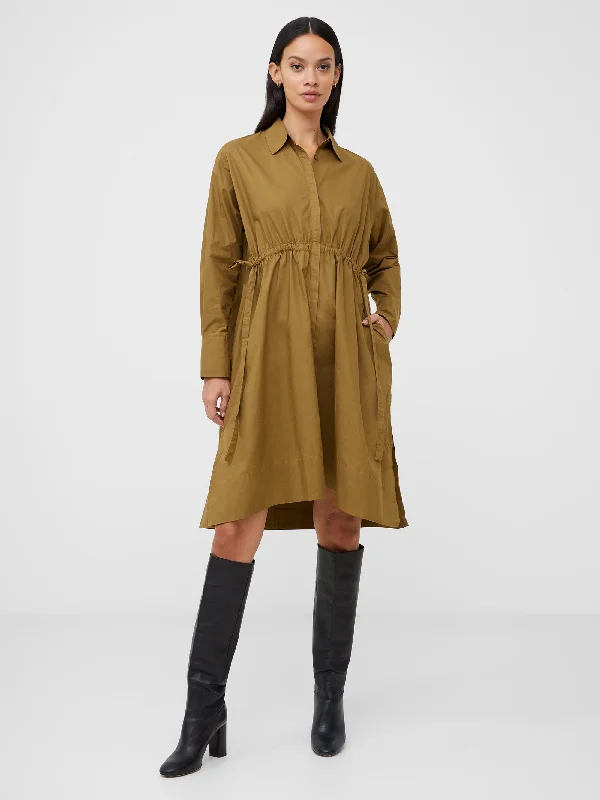 Rhodes Poplin Shirt Dress Tied Shirt Dress