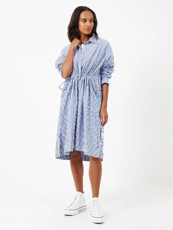 Rhodes Stripe Poplin Shirt Dress Printed Shirt Dress