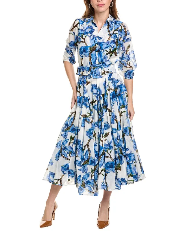 Samantha Sung Birdy Shirtdress Oversized Shirt Dress